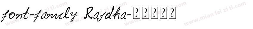 font-family Rajdha字体转换
